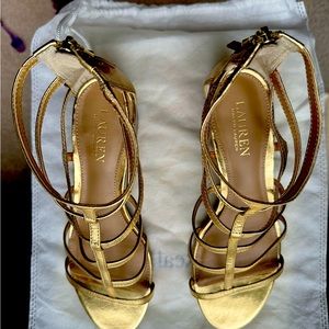 Lauren by Ralph Lauren Gold booties-almost like new